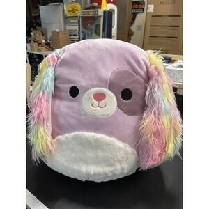 Squishmallow Barb The Dog 16" Easter Plush Toy Stuffed Animal Pink Rainbow